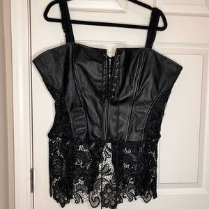 Y2K‎ Grunge Croquette Gothic Edgy 6XL Coeur De Vague Black Sexy Lace Corset